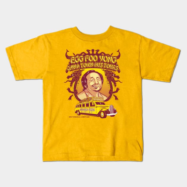 Egg Shen's bus tour shirt Kids T-Shirt by RevelRouser